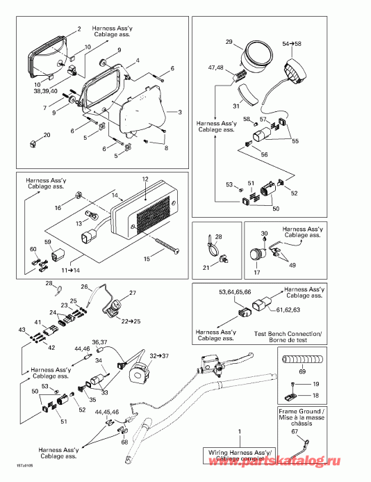  BRP Traxter Footshift, Red/rouge, 2001 - Main     