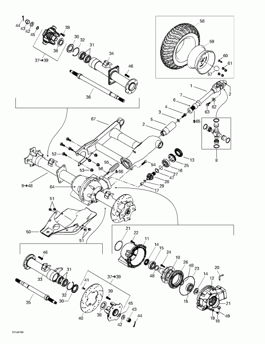 ATV   Traxter XL, 7448, 2001 - Drive System, Rear