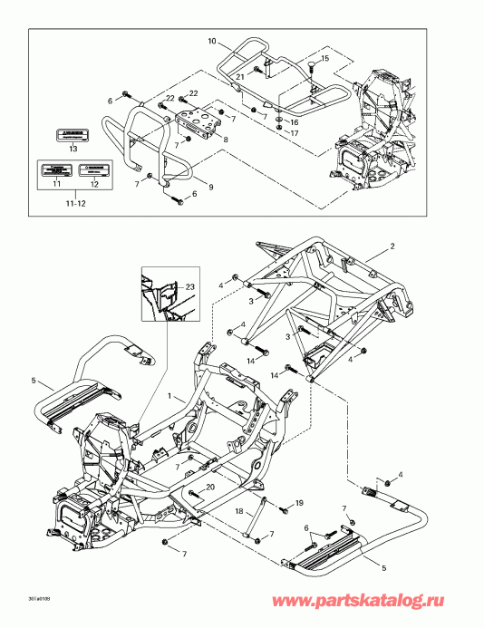 ATV BRP Traxter XL, 7448, 2001  -   Luggage Racks