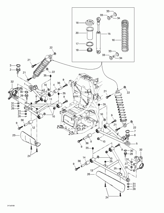 BRP Traxter XL, 7448/7489, 2001 - Front Suspension