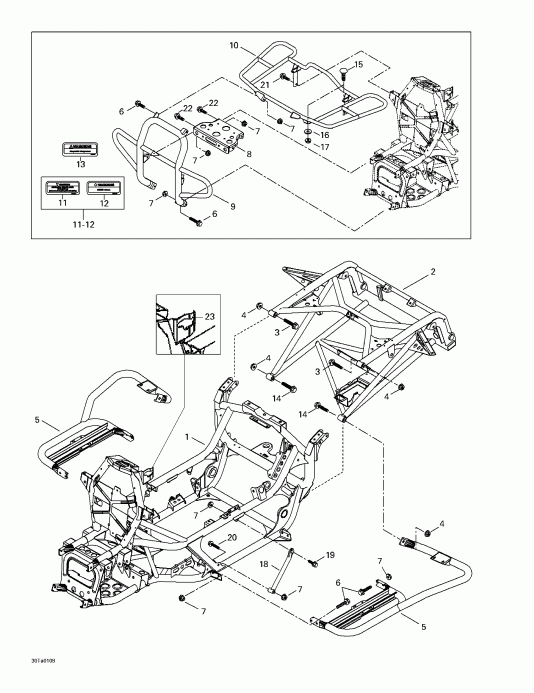 Traxter XL, 7448/7489, 2001  - Frame And Luggage Racks