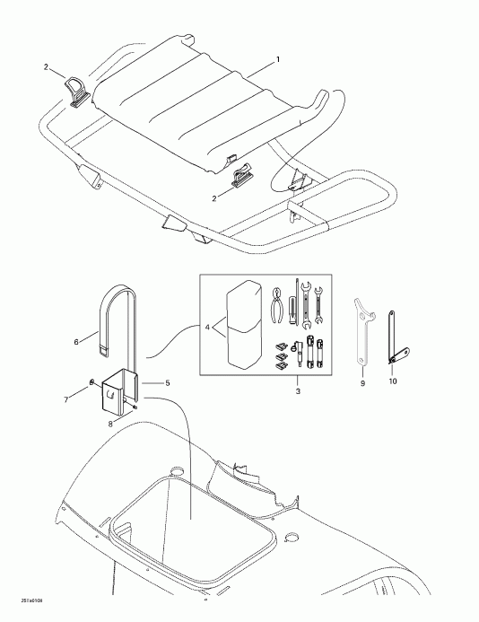 BRP  Traxter XL, 7448/7489, 2001 - Front Tray