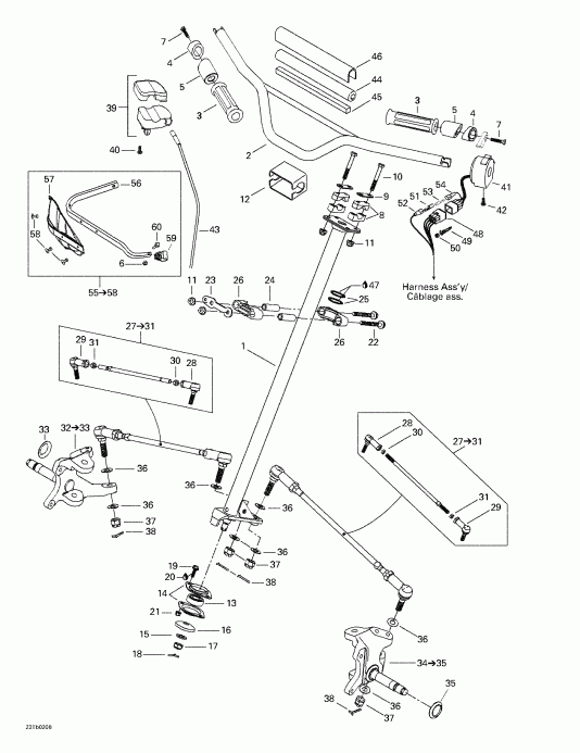    DS 650 Baja, 2002 - Steering System