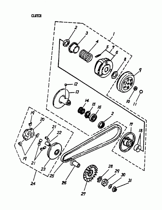  BRP  Mini DS 50 2-strokes, 2002 - Clutch 166-10