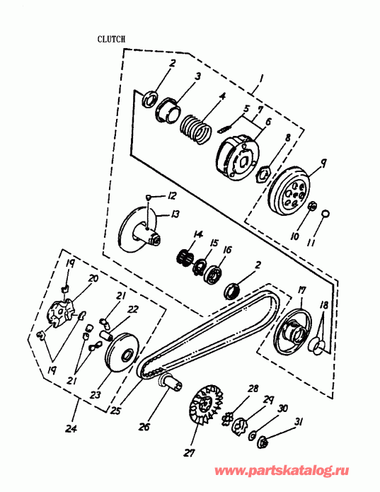  Bombardier Mini DS 90 2-strokes, 2002 - Clutch 170-10