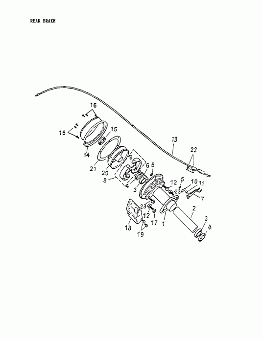   Mini DS 90 2-strokes, 2002 - Rear Brake 170-20