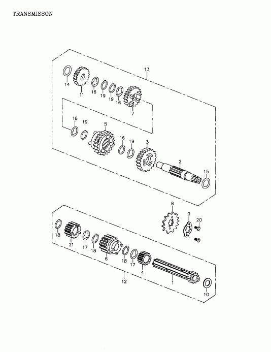  BRP Mini DS 90 4-strokes, 2002  - Transmission 172-11