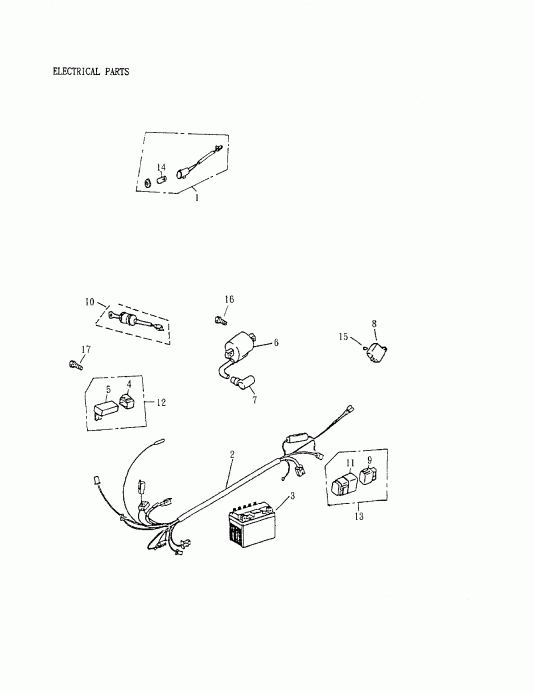  BRP Mini DS 90 4-strokes, 2002 - Tail Light, Electrical Parts 172-25