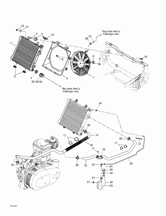 ���������� BRP Quest, 2002 ������ - Cooling System