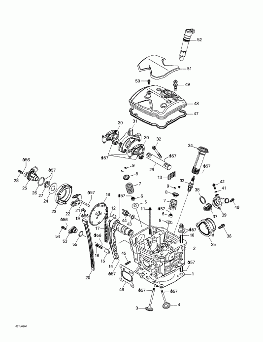 ATV  ����������� Quest, 2002 - Cylinder Head