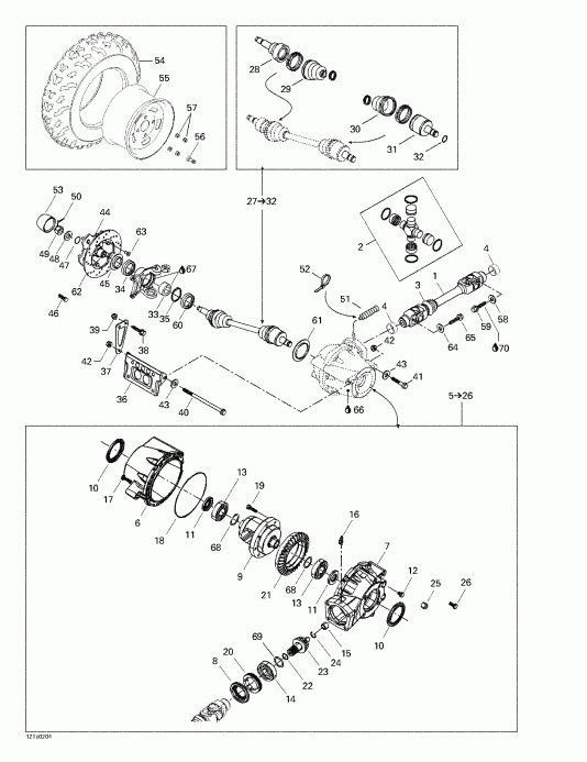 ���������� BRP Quest, 2002 - Drive System, Front