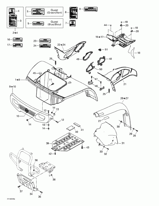  BRP - Body And Accessories, Front View