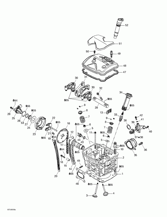���������� Bombardier Quest, Green/vert, 2002 - Cylinder Head