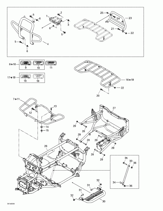  Bombardier  Quest, Green/vert, 2002 -   Luggage Racks