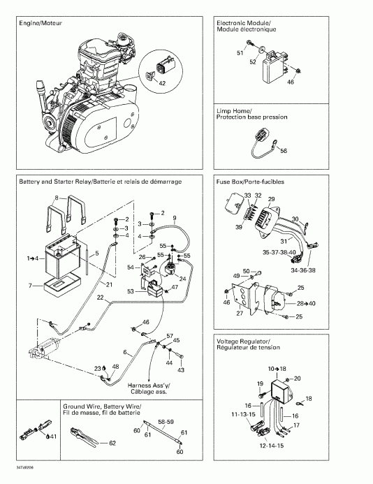 ATV Bombardier Quest, Green/vert, 2002 - Battery And Electrical Accessories