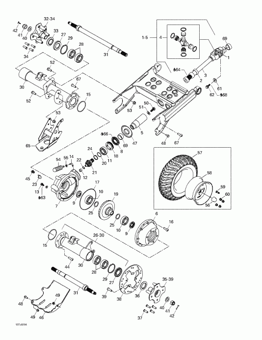   Quest XT, 2002 - Drive System, Rear