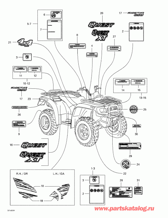  BRP  Quest XT, 2002 - Decals