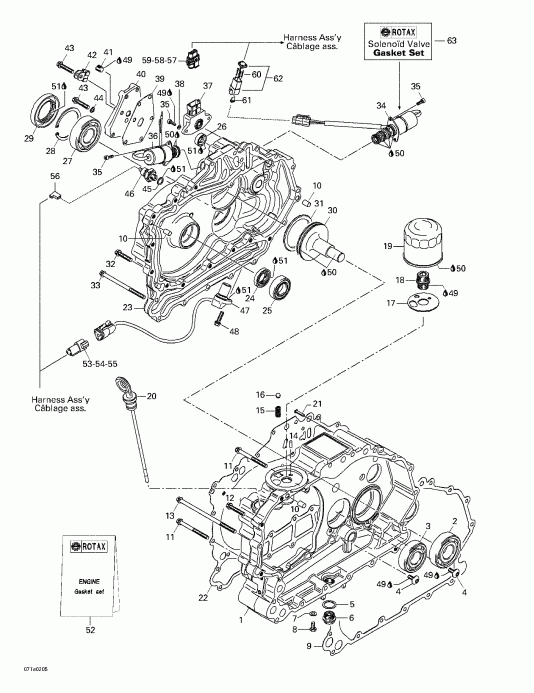 ������������ BRP ����������� Traxter Autoshift, 2002 - Clutch Housing And Cover