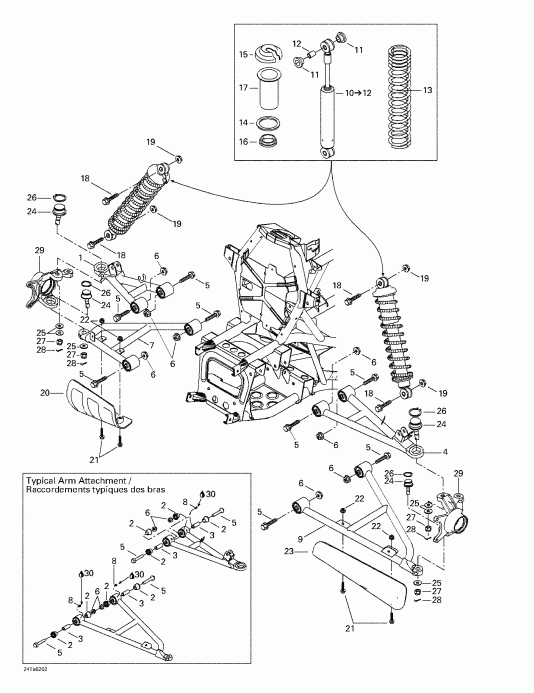  Bombardier  Traxter XL, 7458, 2002 - Front Suspension