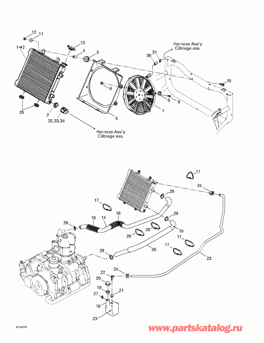 ���������� Bombardier ����������� Traxter XL, 7477, 2002 - Cooling System