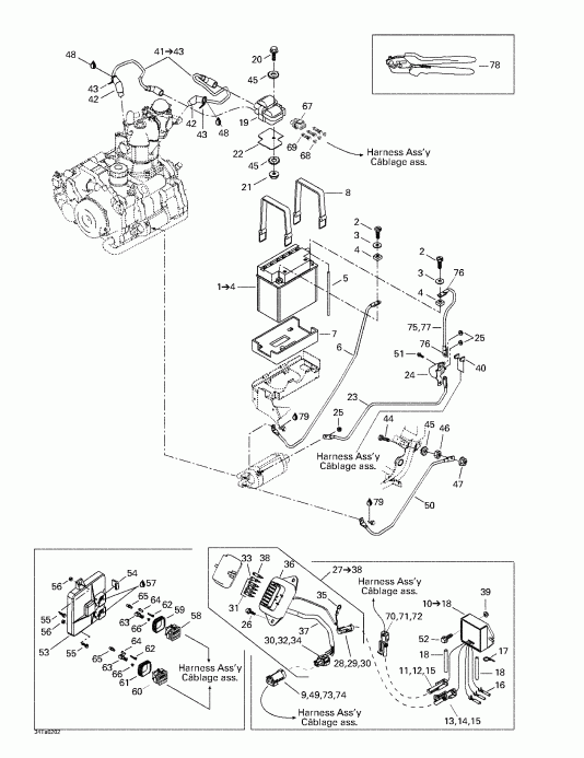 ������������ BRP Traxter XL, 7477, 2002 - Battery � ��������� ����������