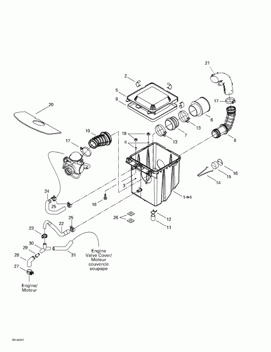 ATV   Traxter XT, 2002 - Air Intake Silencer