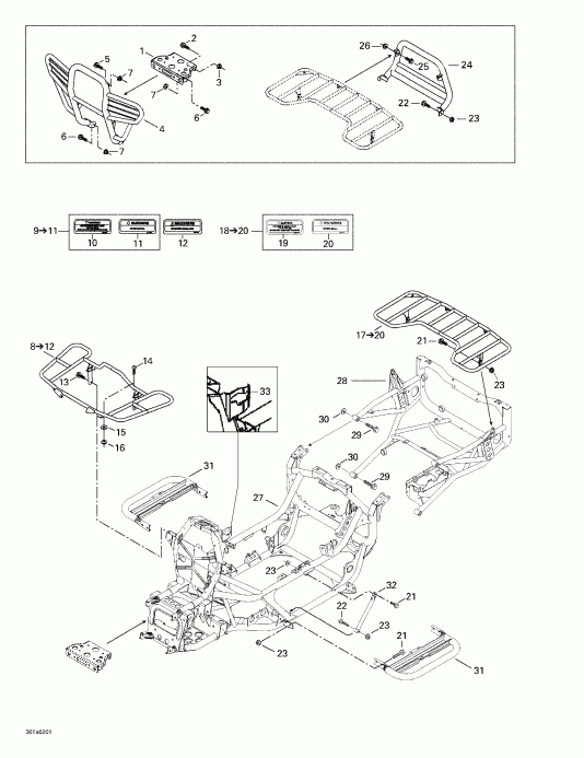 Bombardier - Frame And Luggage Racks