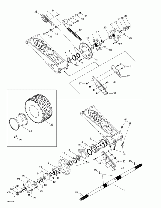    DS 650, 2003 - Drive System, Rear