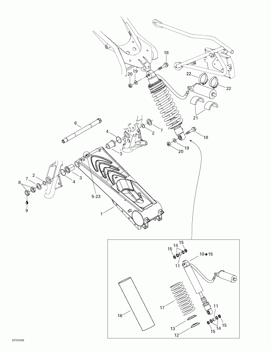 DS 650 Baja, 2003  - Rear Suspension