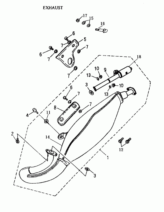  BRP Mini DS 90 2-strokes, 2003  - Exhaust 170a-07