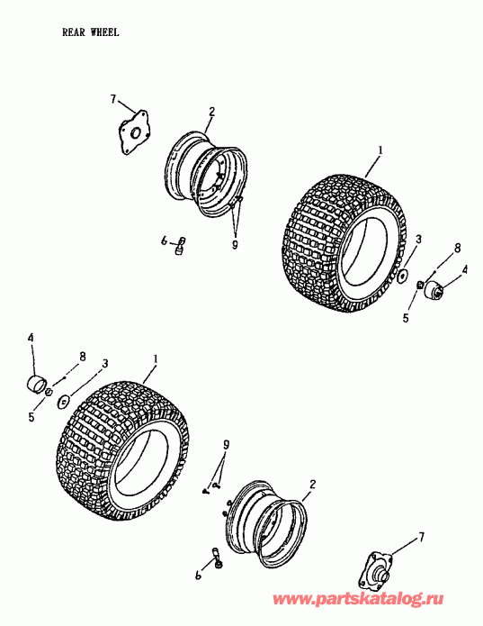  Mini DS 90 4-strokes, 2003 - Rear Wheel 172a-21