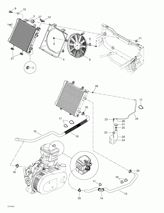 ATV  Quest 500, 2003 - Cooling System
