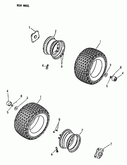 ATV  Quest 50 2-strokes, 2003  - Rear Wheel 166a-18