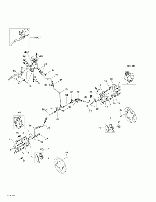 Quest 650, 2003  - Hydraulic Front Brake