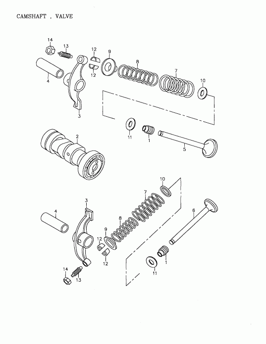   Quest 90 4-strokes, 2003 - Camshaft, Valve (172a-02)