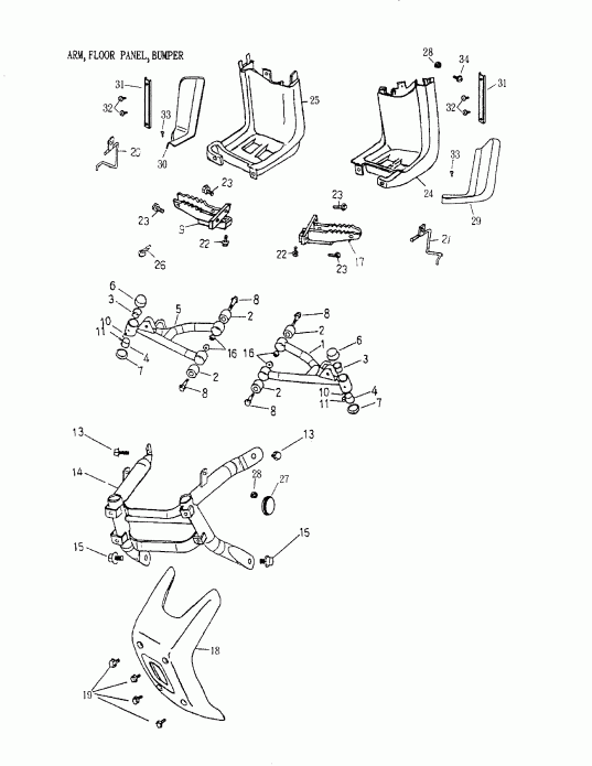 BRP - Arm, Foot Rest, Bumper 172a-17