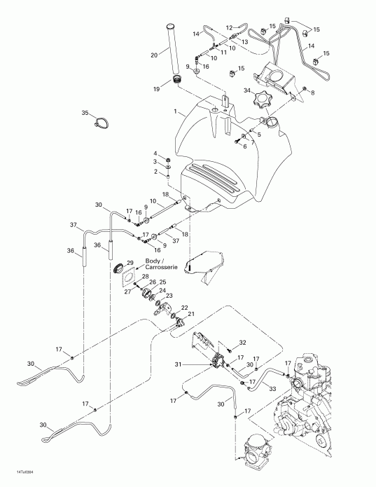 BRP Traxter Autoshift Std, 2003  - Fuel Tank