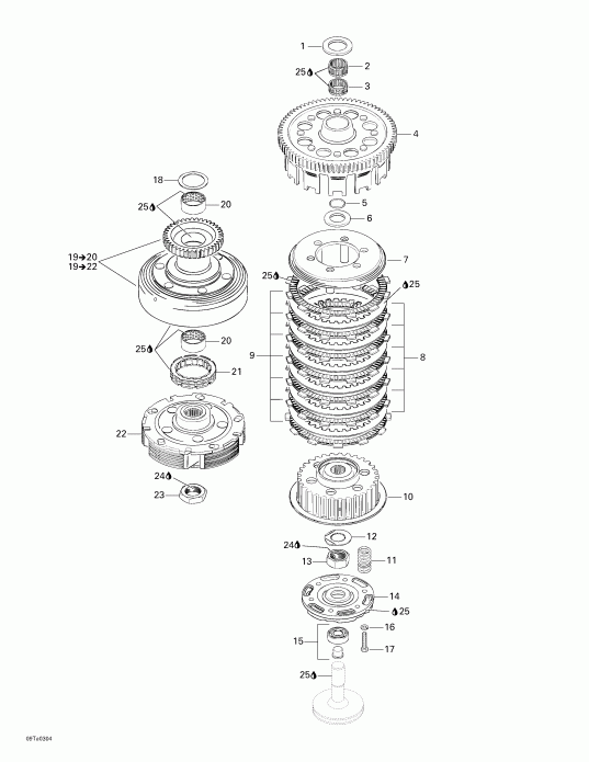   Traxter Autoshift Std, 2003 - Clutch