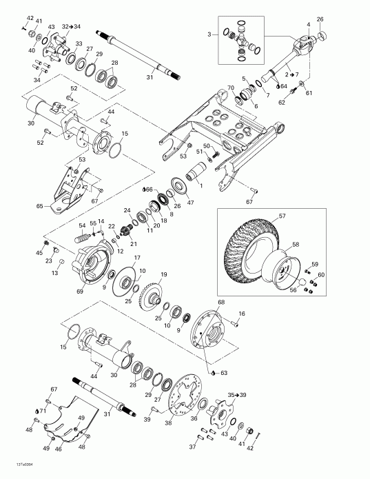 ATV Bombardier - Drive System, Rear