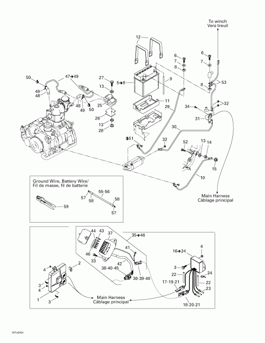 BRP ������ Traxter Autoshift Std, 2003 - Battery And Electrical Accessories