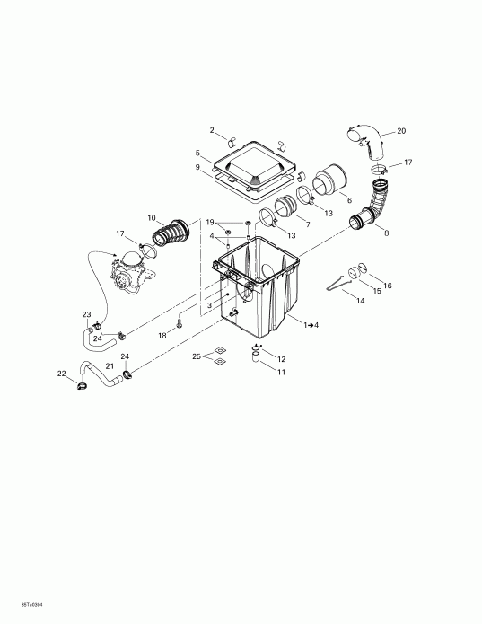  BRP  Traxter Autoshift XT, 2003 - Air Intake Silencer