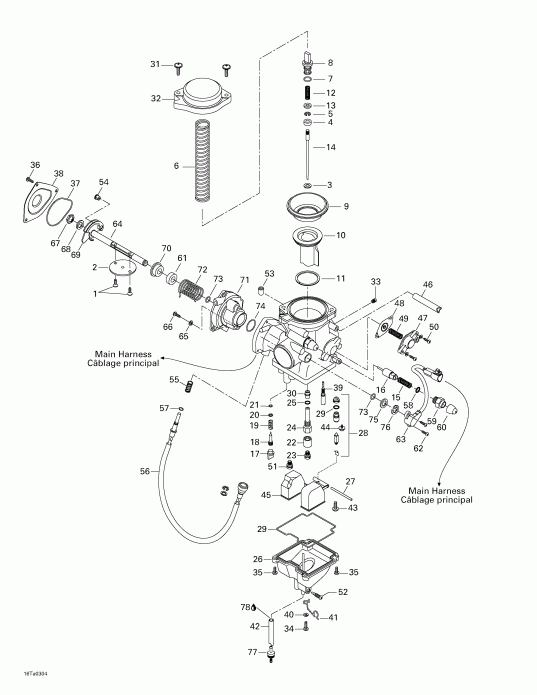 ATV BRP Traxter Autoshift XT, 2003 ������ - Carburetor
