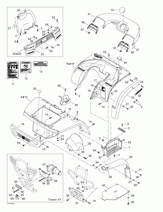 ATV BRP Traxter Autoshift XT, 2003 ������ - Body And Accessories