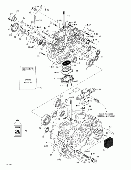 ���������� Bombardier Traxter Max, 2003 ������ - Crankcase