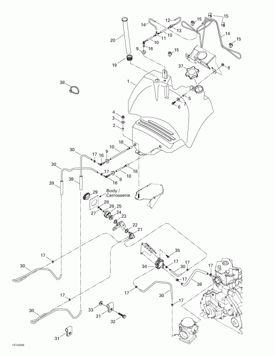 ���������� BRP Traxter Max, 2003 - Fuel Tank