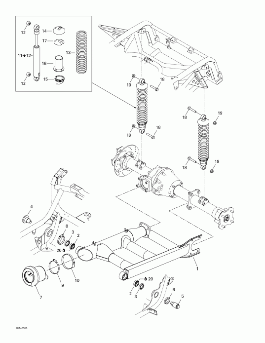 ATV  Traxter XL, 7565, 2003  - Rear Suspension