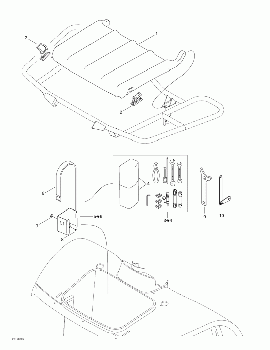  BRP  Traxter XL, 7565, 2003 - Front Tray