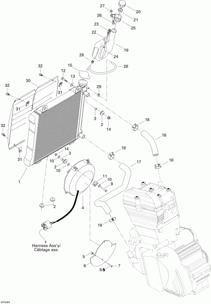 ���������� BRP DS 650/DS 650 Baja/X, 2004 ������ - Cooling System