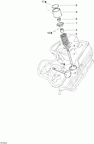  Bombardier DS 650/DS 650 Baja/X, 2004 - Valve