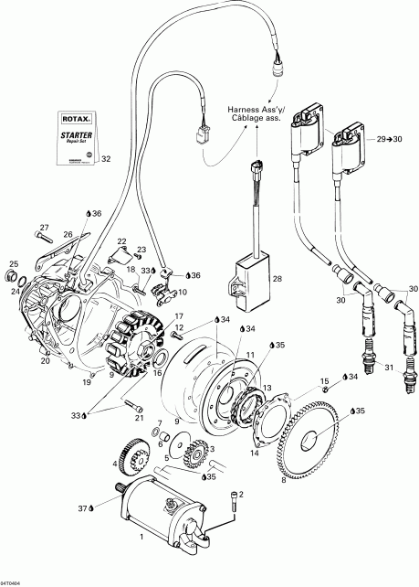 BRP DS 650/DS 650 Baja/X, 2004  - Ignition